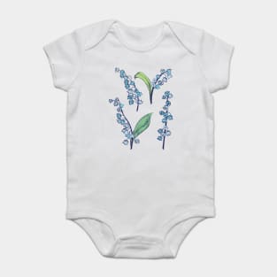 Blue Lily of the Valley Baby Bodysuit